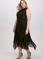 Floral Mock Neck Dress