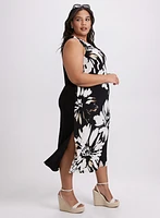 Robe midi à motif floral