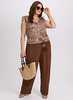 Ruched Abstract Top