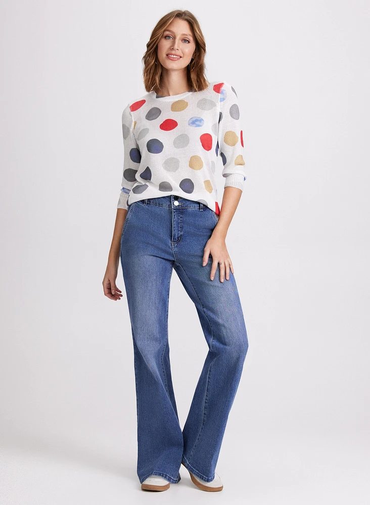 Dot Print Sweater