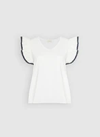 Denim Trim T-Shirt