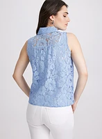 Sleeveless Lace Blouse