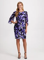 Floral Chiffon Flounce Dress