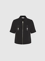Elbow Sleeve Zip Jacket