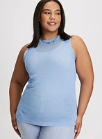 Sleeveless Open Knit Top
