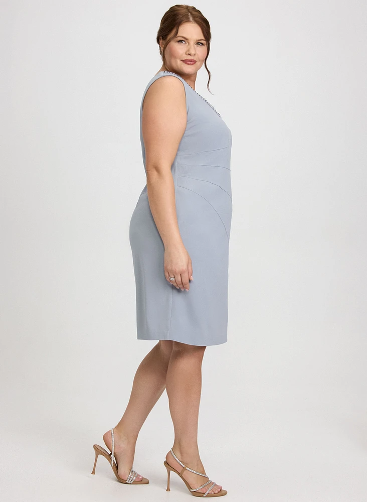 Ensemble à robe fourreau et veste en dentelle