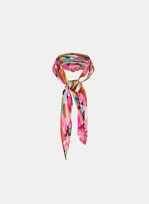 Foulard florale à plis