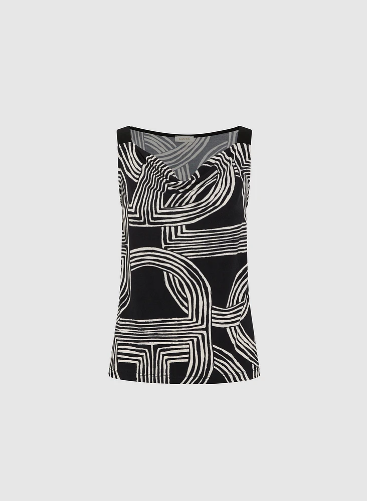 Sleeveless Geometric Top