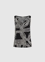 Sleeveless Geometric Top