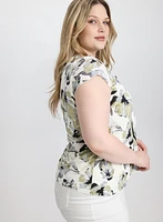 Haut floral volanté