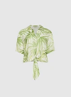 Palm Print Blouse