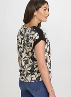 Floral Cap Sleeve T-Shirt