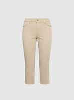 Braided Trim Denim Capris