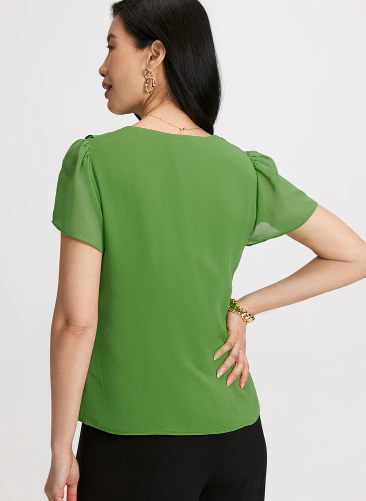 Ruffled Chiffon Blouse