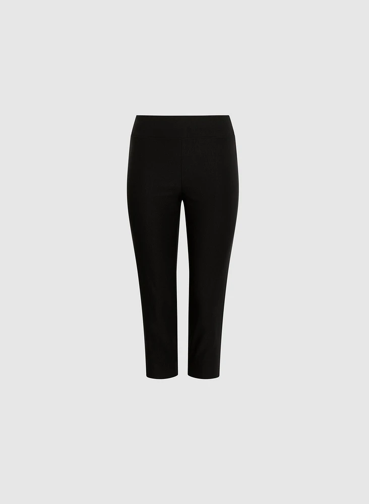 Pull-On Lateral Slit Capris