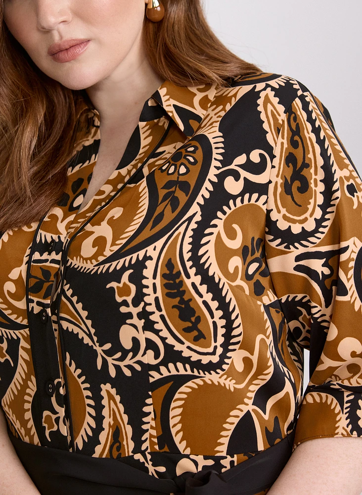 Paisley Shirt Dress