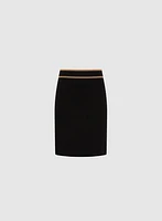 Contrast Trim Pencil Skirt