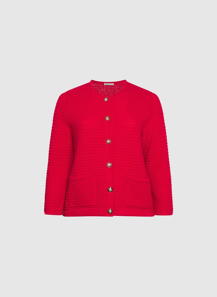 Cardigan en tricot texturé