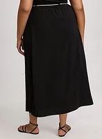 Drawstring Crinkled Maxi Skirt