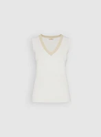Sleeveless V-Neck Sweater