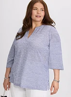 Melange Knit Top