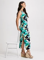 Tropical Print Midi Dress