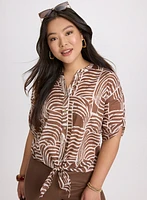 Abstract Cotton Blouse