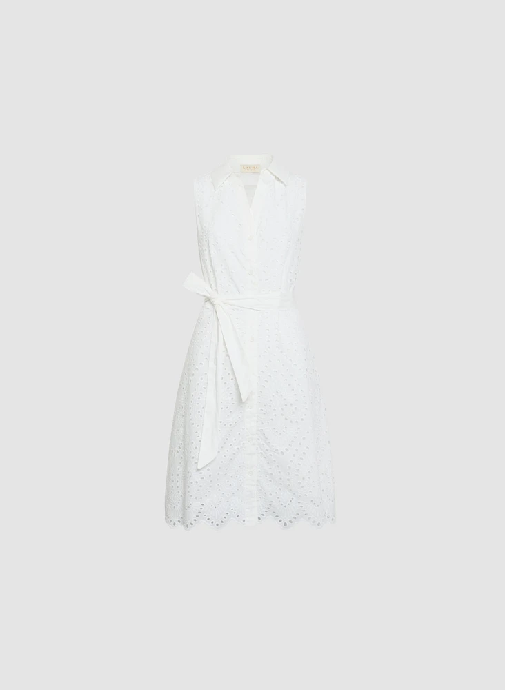 Eyelet Shirt-Dress