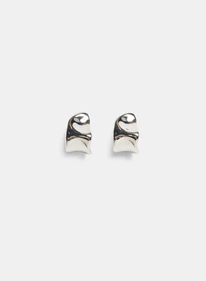 Boucles d'oreilles en anneaux ondulés