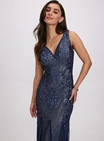Robe en filet à paillettes