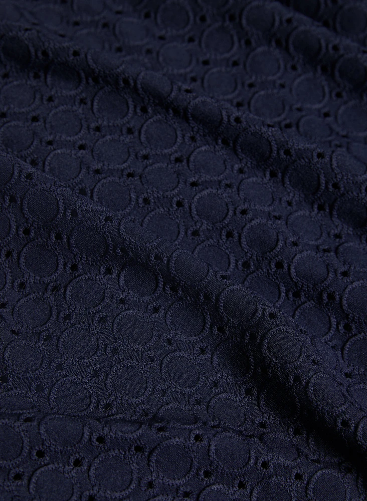 Eyelet Midi Dress