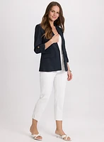 Linen-Blend Blazer & Emma Button Detail Pants
