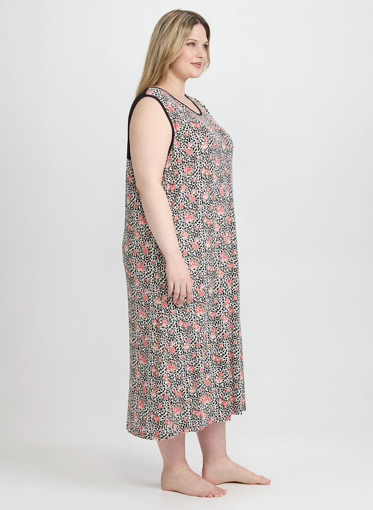 Mixed Print Night Gown