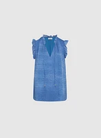 Snake Print Chiffon Blouse