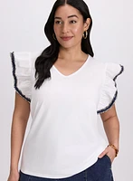Denim Trim T-Shirt