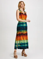 Abstract Print Maxi Dress