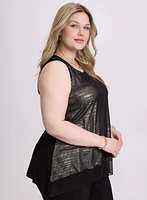 Joseph Ribkoff - Layered Metallic Tank Top