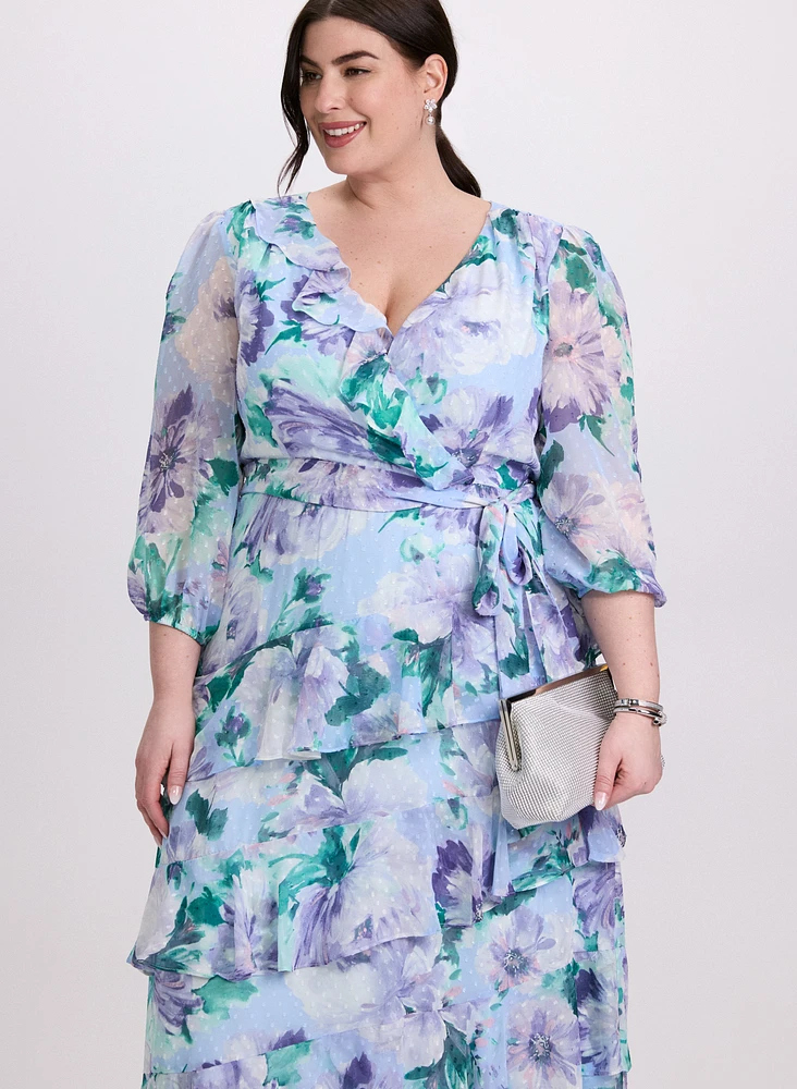 Tiered Floral Dress