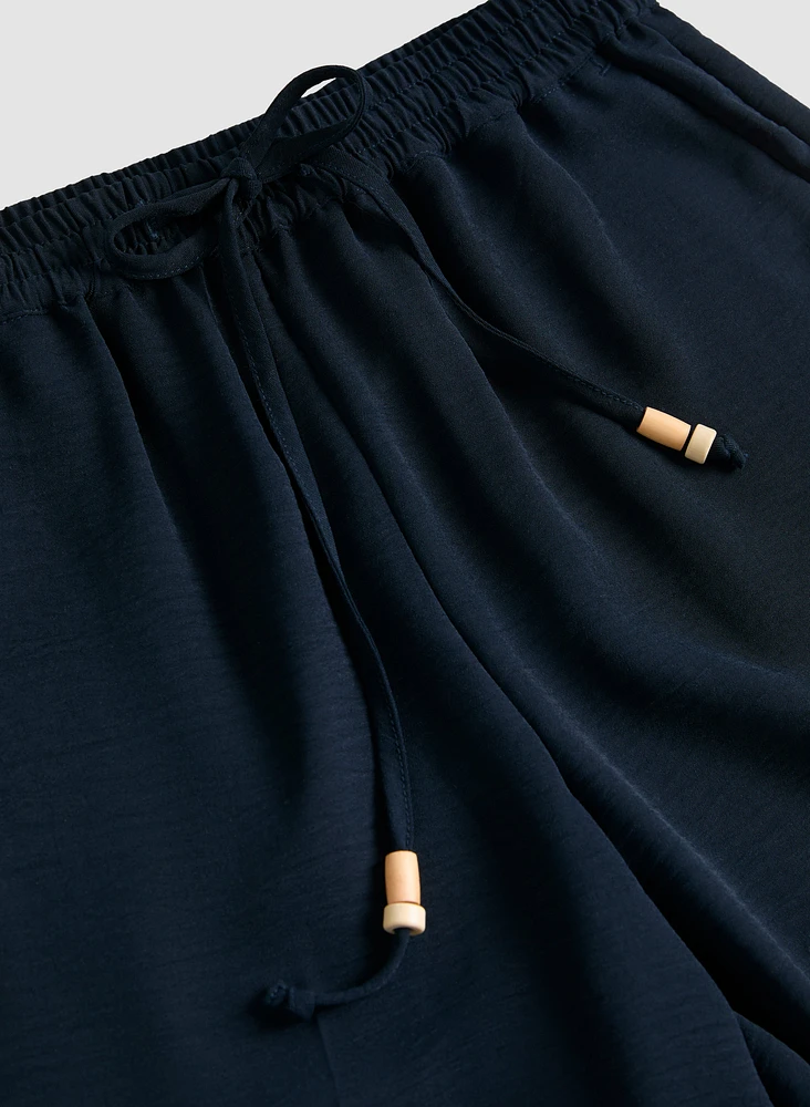 Pull-On Drawstring Capris