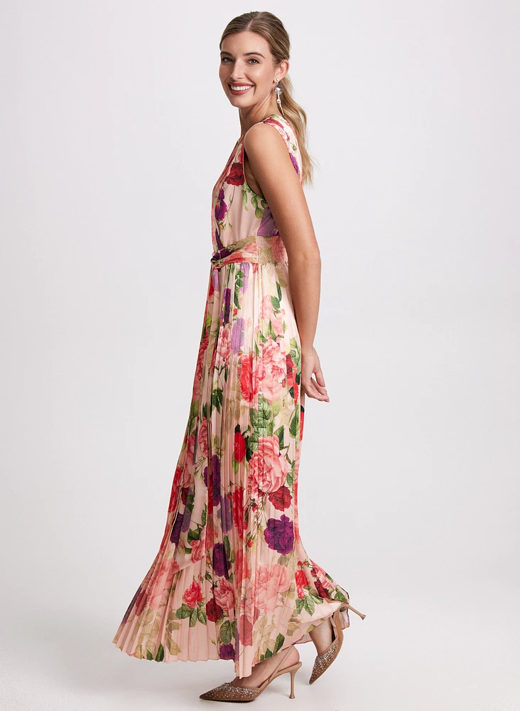 Floral Satin Dress