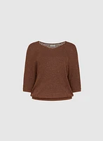 Lurex Open Knit Sweater