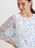 Printed Mesh Blouse