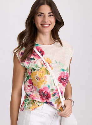 Floral Placement Print T-Shirt