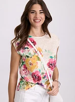 Floral Placement Print T-Shirt