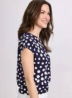 Polka Dot Print Top