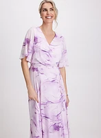 Marbled Chiffon Dress