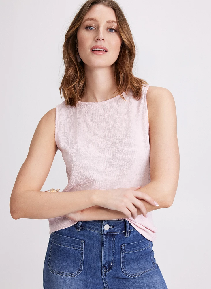 Sleeveless Textured Top