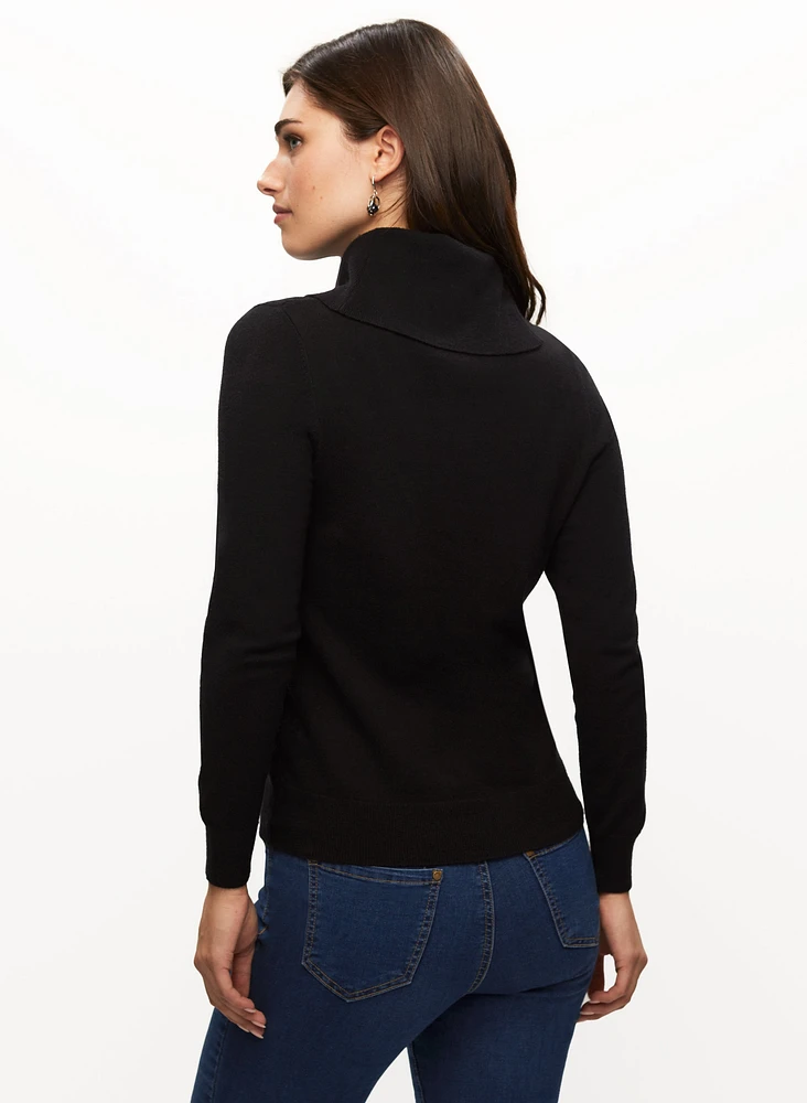 Embellished Argyle Knit Sweater