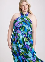 Tropical Halter Neck Dress