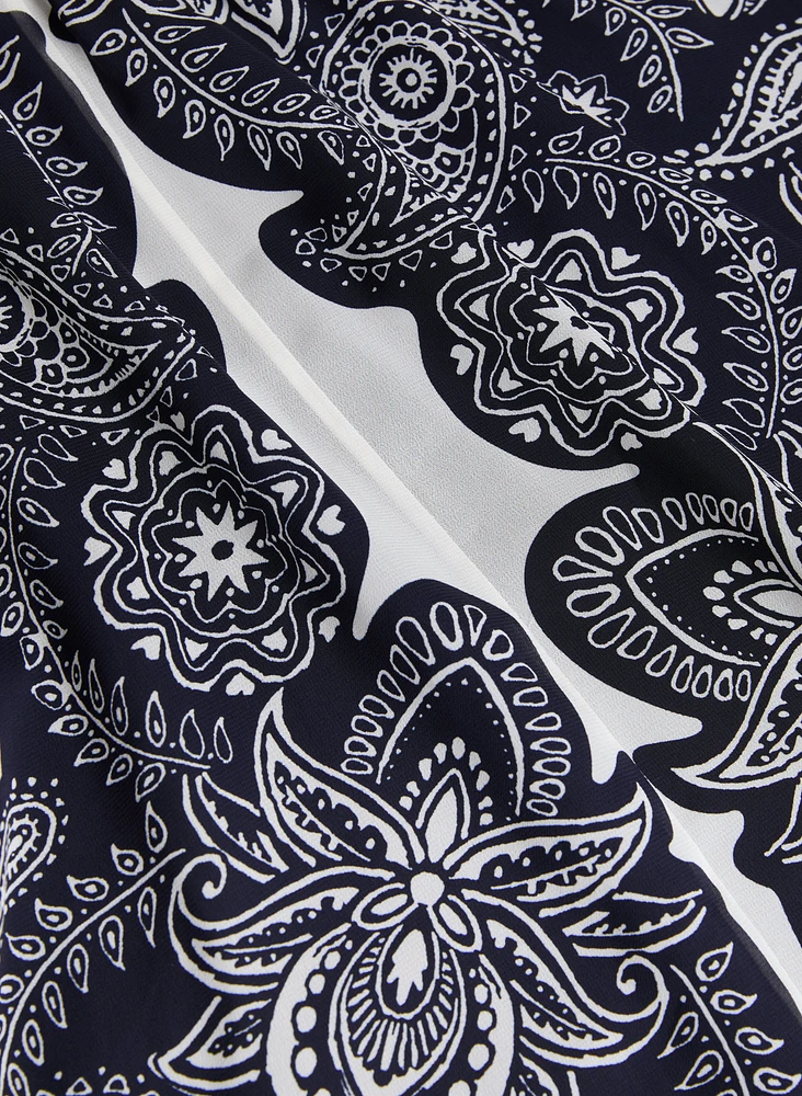 Paisley Placement Print Dress